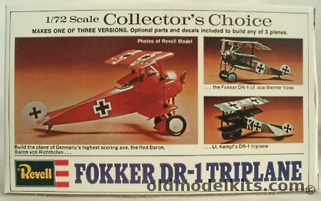 Revell 1/72 Fokker DR-1 Triplane - Collector's Choice, H65 plastic model kit